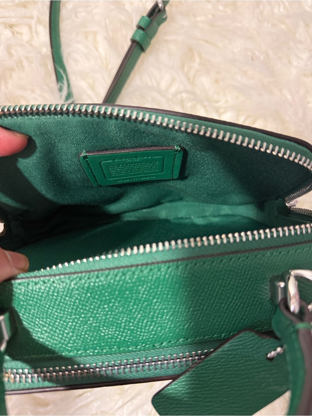 Coach C2872 green box crossbody bag - Picture 8 of 14
